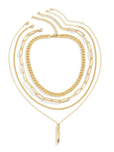 Chain Layered Initial Necklaces